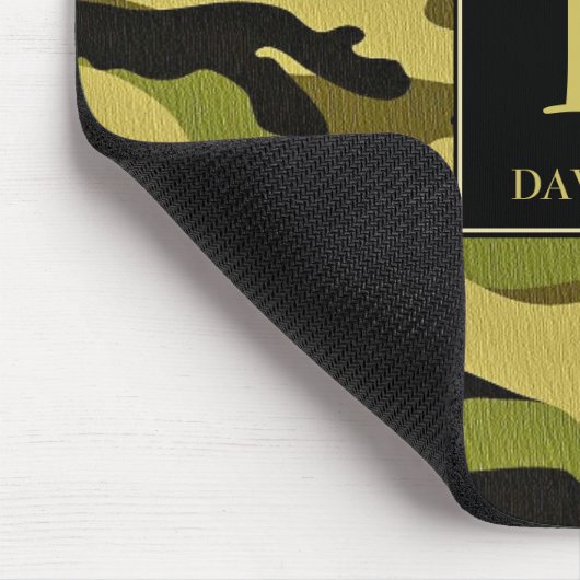 Camouflage Mousepad mit initialer Monogramm-Camouf (Ecke)