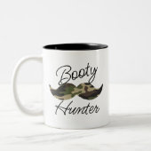 Camouflage Mustache Tasse, Funny Hintern Hunter Zweifarbige Tasse (Links)