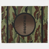 Camouflage Muster 1 Fleece Blanket Hunter (Vorderseite (Horizontal))