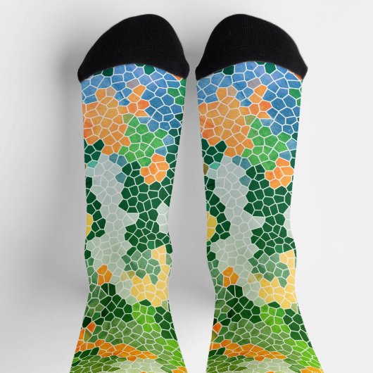 Camouflage-Muster aus hellfarbenem, festgeklemmtem Socken (Oben)