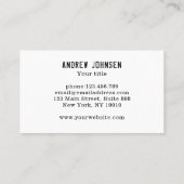 Camouflage Muster Blau Grau Visitenkarte (Rückseite)