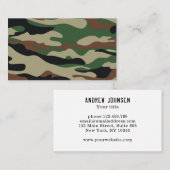 Camouflage Muster Braun  Grün Visitenkarte (Vorne/Hinten)