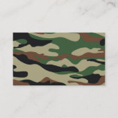 Camouflage Muster Braun  Grün Visitenkarte (Vorderseite)
