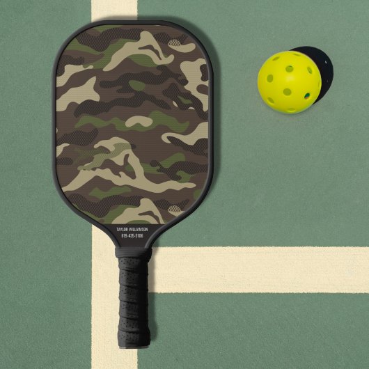 Camouflage Muster Cool Camouflage Benutzerdefinier Pickleball Schläger