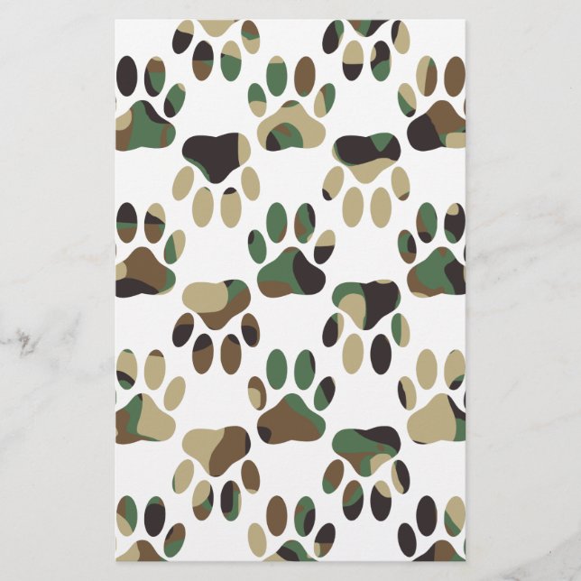 Camouflage Muster Dog Paw Print (Vorderseite)