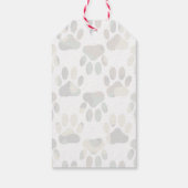 Camouflage Muster Dog Paw Print Custom Geschenkanhänger (Rückseite)