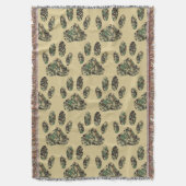 Camouflage Muster Dog Paw Print Decke (Vorderseite Vertikal)