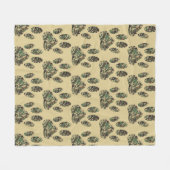 Camouflage Muster Dog Paw Print Fleecedecke (Vorderseite (Horizontal))