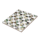 Camouflage Muster Dog Paw Print Fliese (Seite)