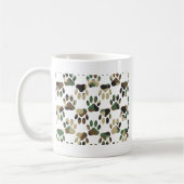 Camouflage Muster Dog Paw Print Kaffeetasse (Links)