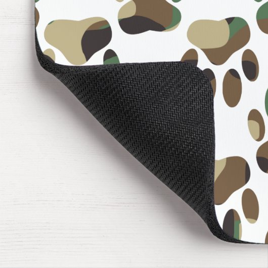 Camouflage Muster Dog Paw Print Mousepad (Ecke)