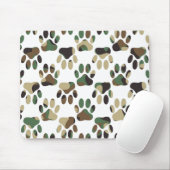 Camouflage Muster Dog Paw Print Mousepad (Mit Mouse)