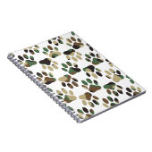 Camouflage Muster Dog Paw Print Notizblock (Rechte Seite)