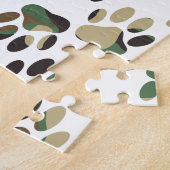 Camouflage Muster Dog Paw Print Puzzle (Seite)