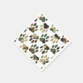 Camouflage Muster Dog Paw Print Serviette (Ecke)