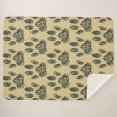 Camouflage Muster Dog Paw Print Sherpadecke (Vorderseite (Horizontal))