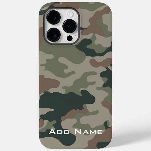 Camouflage Muster für Jäger oder Militär mit Namen Case-Mate iPhone Hülle (Rückseite)