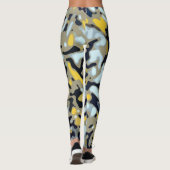 Camouflage-Muster - Gelb-Weiß-Schwarz Leggings (Rückseite)