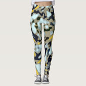 Camouflage-Muster - Gelb-Weiß-Schwarz Leggings (Vorderseite)