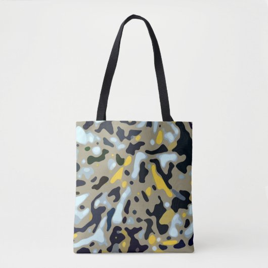 Camouflage-Muster - Gelb-Weiß-Schwarz Tasche (Vorderseite)