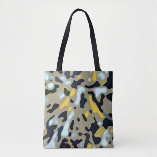 Camouflage-Muster - Gelb-Weiß-Schwarz Tasche (Vorderseite)
