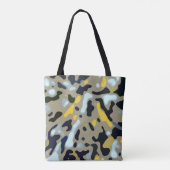 Camouflage-Muster - Gelb-Weiß-Schwarz Tasche (Rückseite)