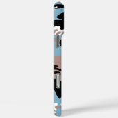 Camouflage Muster - Graues, blaues Schwarz Case-Mate iPhone Hülle (Rückseite / Rechts)