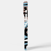 Camouflage Muster - Graues, blaues Schwarz Case-Mate iPhone Hülle (Rückseite / Links)