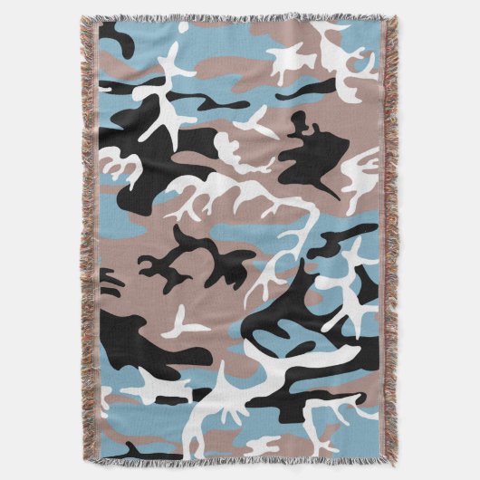 Camouflage Muster - Graues, blaues Schwarz Decke (Vorderseite Vertikal)