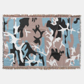 Camouflage Muster - Graues, blaues Schwarz Decke (Vorderseite)