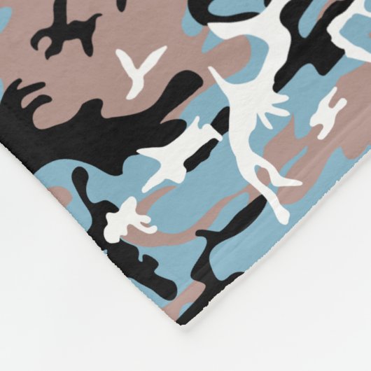 Camouflage Muster - Graues, blaues Schwarz Fleecedecke (Ecke)