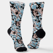 Camouflage Muster - Graues, blaues Schwarz Socken (Gewinkelt)