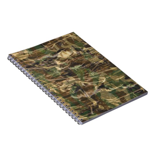 Camouflage Muster Green Brown Notizblock (Rechte Seite)