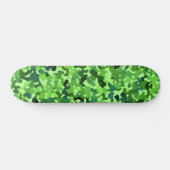 Camouflage Muster - Grün Blau Skateboard (Horizontal)