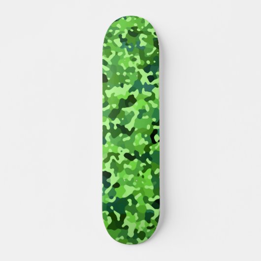 Camouflage Muster - Grün Blau Skateboard (Vorne)