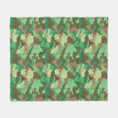 Camouflage Muster, grün, braun und tan Fleecedecke (Vorderseite (Horizontal))