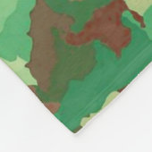 Camouflage Muster, grün, braun und tan Fleecedecke (Ecke)