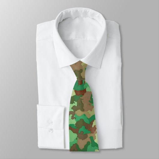 Camouflage Muster, grün, braun und tan Krawatte (Gebunden)