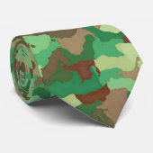 Camouflage Muster, grün, braun und tan Krawatte (Gerollt)