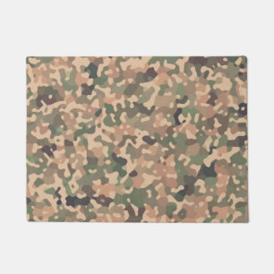 Camouflage Muster - Grünbraunes Schwarz Fußmatte