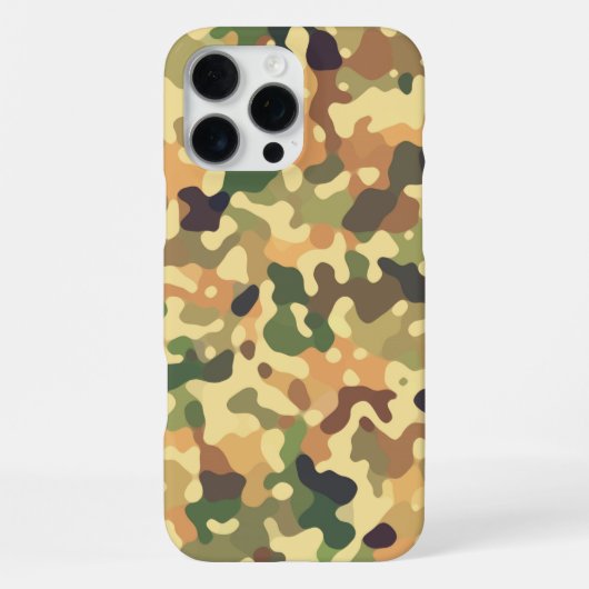 Camouflage Muster - Grünbraunes Schwarz iPhone Hülle (Rückseite)