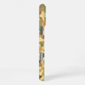 Camouflage Muster - Grünbraunes Schwarz iPhone Hülle (Rechte Seite)