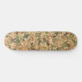 Camouflage Muster - Grünbraunes Schwarz Skateboard (Horizontal)