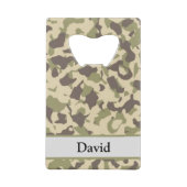 Camouflage Muster Individuelle Name Geldbeutel Flaschenöffner (Rückseite)