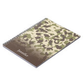 Camouflage Muster Individuelle Name Notizblock (Linke Seite)