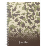 Camouflage Muster Individuelle Name Notizblock (Vorderseite)