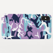 Camouflage Muster - Lila blaues Navy Case-Mate iPhone Hülle (Rückseite (Horizontal))