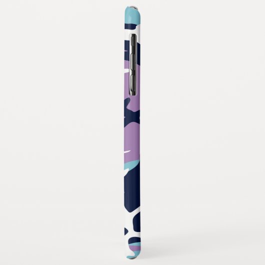 Camouflage Muster - Lila blaues Navy Case-Mate iPhone Hülle (Hinten/Links)