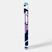 Camouflage Muster - Lila blaues Navy Case-Mate iPhone Hülle (Rückseite / Links)