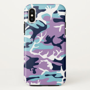 Camouflage Muster - Lila blaues Navy Case-Mate iPhone Hülle